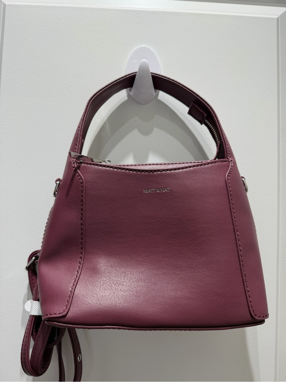Matt & Nat Small Top-Handle Mini Bag in Plum